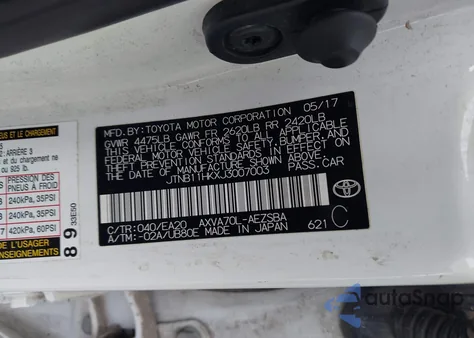 2018 Toyota Camry Se from USA, damaged, VIN JTNB11HKXJ3007003